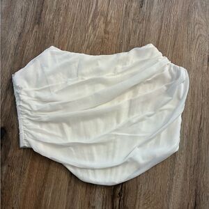 White Draped corset style Top